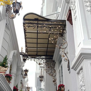 Victorian <b>Iron</b> Canopy Entryway Decorative Metal Roof Outdoor Villa Balcony Cover Corrosion Resistant - Product Image 2