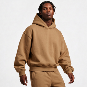Custom 450gsm Cotton Fleece Eco-friendly Pocket <b>Hoodies</b> with Boxy Fit and for Artwork for Streetwear Boutiques - Product Image 6