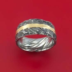 Bague en laiton forgé incrusté de damas de haute qualité à prix bas pour hommes et femmes, nouveaux modèles de bagues en damas - Product Image 5