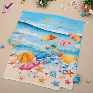 High Quality Super Absorbent Whole Sale Price Trendy Styles Beach Towels For All Seasons Printed Stripes 100% Cotton
