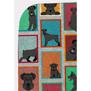 Manta acolchada con patrón de ilustraciones ligeras y suaves de 50x60, edredón Schnauzer negro para cama, sofá o sofá para mascotas - Product Image 5