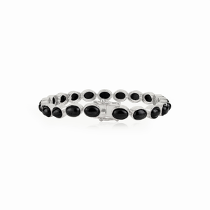 Black Start Gemstone Sleek 925 Sterling Silver Bezel <b>Set</b> Fine Tennis Bracelet For Women's Daily Wear Jewelry Accessories - Product Image 5