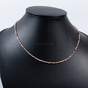 Collar de cuentas de rutilo rojo de alta calidad con cuentas de piedras preciosas redondas facetadas, cristal curativo, joyería de moda para mujer, regalo elegante - Product Image 4