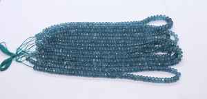 Cuentas facetadas de topacio azul de Londres AAA, cuentas de topacio azul de Londres de 5.5-6 mm, cuentas recubiertas de topacio azul de Londres para la fabricación de joyas - Product Image 4