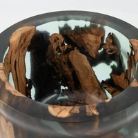 Super September Sale Handgeschilderde Bloemmotieven Ecologische Houten Epoxyhars Schaal Op Maat Fruit Dessert Schaal Servies