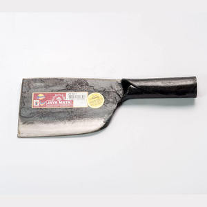 Cuchillo OHA MATE Cleaver, Acero al Carbono Forjado a Mano, Acabado Mate, Mango de Hierro Fundido, Estilo Japonés, 6-7.9 Pulgadas, Ambidiestro - Product Image 3