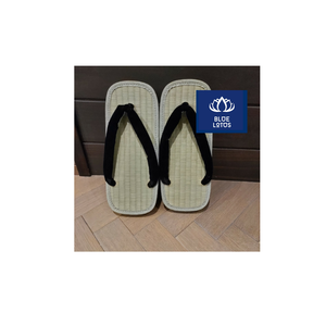 Sandales d'intérieur plates en lin bleu de haute qualité, durables et légers, désodorisants, pour toutes les saisons - Product Image 5