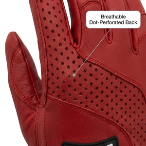 Gants de frappe de baseball XTREME pour jeunes et adultes, fermeture auto-agrippante, paume antidérapante, cuir respirant, support de poignet, usage professionnel - Product Image 5