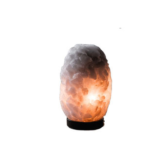 Lampe en sel minéral artisanal de qualité supérieure avec base en bois, lampe en sel gris de l'Himalaya de haute qualité, forme naturelle, 2025 - Product Image 4