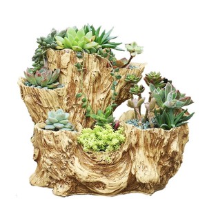 Mango Wood Rustic Hexagonal <b>Planter</b> Box Wholesale | Handcrafted Drainage <b>Planters</b> - Product Image 2