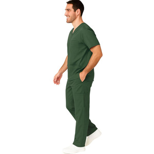 Unisex Classic White Cotton Lab <b>Coat</b> Professional Medical Nurse <b>Coat</b> Uniform with Needle <b>Detection</b> and Seamless Fusing - Product Image 3