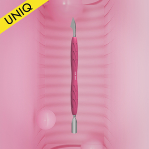 ที่ดันหนังกำพร้า UNIQ-10 TYPE 3 (แบบโค้งแคบ) ด้ามจับซิลิโคนเนื้อนุ่ม สำหรับทำความสะอาดเล็บ ใช้ในร้านทำเล็บเสริมสวย - Product Image 1
