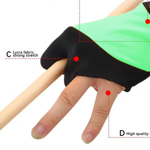Gants de billard professionnels à trois doigts, fins, respirants, antidérapants, pour la compétition, nouvelle collection - Product Image 6