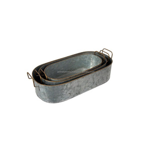 HANDMADE NEW GALVANIZED POT IN NEW STYLE METAL PLANTERS FOR GARDEN DECORATION METAL PLANTERS FOR HOME DECORATION GALVANIZED POT - Product Image 6