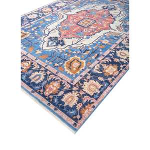 Mejor Alfombra del 2026, Color Azul Savana, Tejida a Mano, Diseño de Medallón, 9x12 Rectangular, para Sala de Estar, Exclusiva y Única - Product Image 2