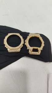 Kit de modification de boîtier en laiton avec lunette de montre dorée sertie de cristaux de moissanite octogonaux et matériaux recyclés pour GA2100 - Product Image 4