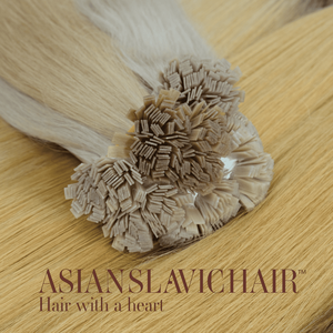 Extensión humana Virgen Punta plana Queratina Color Rubio Alta calidad 100% Procesamiento químico natural Ninguno Hecho Vietnam Caliente 2025 - Product Image 4
