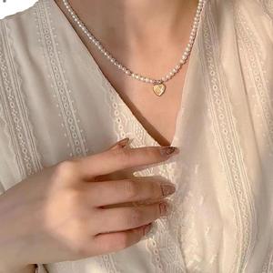 Freshwater <b>Pearl</b> <b>Necklace</b> with Broken <b>Silver</b> Design Versatile Collarbone Chain Baby Chain Simple Fashionable Niche <b>Necklace</b> - Product Image 5