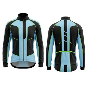 Outdoor Performance <b>Cycling</b> <b>Jacket</b> With Full Zipper Lightweight Material Breathable Panels Wind Protection And <b>Reflective</b> Finish - Product Image 1