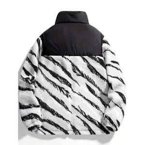 Chaquetas Acolchadas Casuales de Forro Polar para Hombre, Chaqueta de Plumón para Exteriores, Cuello Alto, Invierno, Poliéster, Estampado, para Hombre - Product Image 2