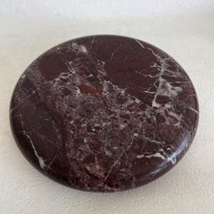 Bandeja Decorativa en Forma de Donut de Mármol Rojo Zebra, Bandeja de Servir de Piedra Natural, Decoración de Hogar de Lujo - Product Image 4