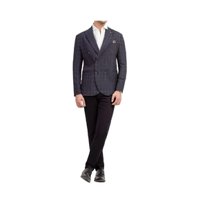 ชุดสูทผู้ชายทรงเข้ารูป ดีไซน์หรูหรา ผ้าวูลผสมโพลีเอสเตอร์ กันยับ กระดุมผ่าหน้า กางเกงขายาว เสื้อโค้ทสำหรับใส่ทำงาน โอกาสพิเศษ ปี 2027 - Product Image 4