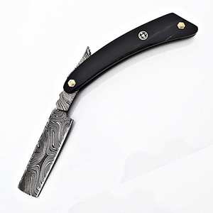 Straight <b>Razor</b> Stainless Steel Blade Buffalo Horn Handle Single Blade Barber Shop Use for Body Face & Head Shaving for <b>Men</b> - Product Image 6