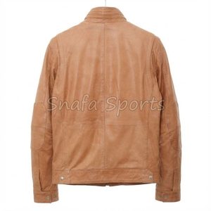 Autumn Winter Plus Size Fashion <b>Men's</b> Leather <b>Jackets</b> Solid Color Zipper Leather Casual <b>Jacket</b> for <b>Men</b> - Product Image 2
