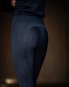 Leggings de equitación para mujer, transpirables, duraderos, de tela con elastano, agarre de silicona en el asiento, cierre de cremallera, lavables a máquina, corte relajado - Product Image 2