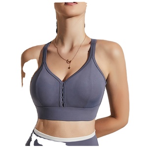 Custom <b>Cross</b> Back V-Neck Sports Bra Set New Trending Plus Size Fitness Yoga <b>Top</b> Girls' Workout Cotton Sports Bra Breathable - Product Image 3