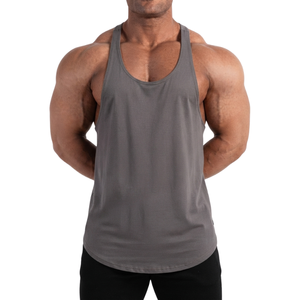Débardeur en coton et fibre de bambou noir et blanc à col en V, sans manches, respirant, vêtements de sport pour hommes, gilet de musculation de haute qualité - Product Image 1