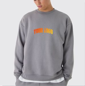 เสื้อสเวตเชิ้ตผ้าฝ้ายขนาดใหญ่พิเศษแบบสั่งทำพิเศษสำหรับผู้ชาย ปักโลโก้ ระบายอากาศได้ดี สวมใส่สบาย ปรับแต่งได้ - Product Image 4