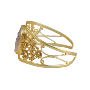 Bracelet manchette fleuri en perles - Product Image 4