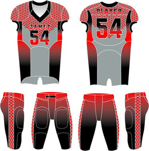 Ensembles d'uniformes de football américain respirants pour hommes, qualité supérieure, faible MOQ, dernier design 2025, personnalisables, manches courtes, 100 % polyester - Product Image 1