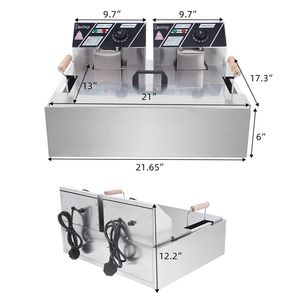Friggitrice Commerciale 110V 12.7Qt/22L con Codice 82308600, Vasca Olio da 23.26Qt/22L, Capacità Totale in Acciaio Inox - Product Image 6