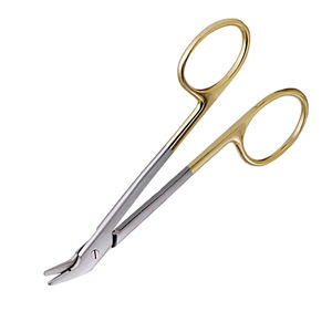 Ciseaux chirurgicaux en acier inoxydable demi-ornés d'or de haute qualité Chun Tara Industries, conception personnalisée, coupe de précision manuelle du fil - Product Image 1