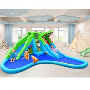 Casa de Brinco Inflable 7 en 1 con Toboganes de Agua y Piscina para Niños, Actividad al Aire Libre con Diversión Acuática - Product Image 4