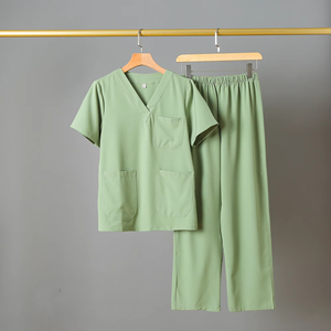 Envío Rápido, Pedidos al por Mayor, Uniformes de Enfermera Quirúrgica de Tela Elástica, Uniformes Médicos con Bolsillos y Logotipo Personalizado - Product Image 5