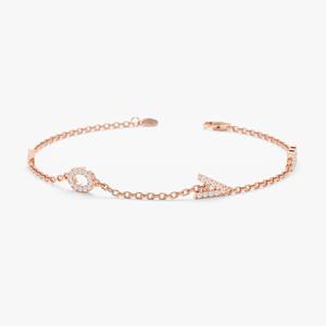 Brazalete con Corazón en Forma de Diamante, Oro Sólido de 14K, Joyería Minimalista y Elegante, Regalo Personalizado para Mujer, Cumpleaños, Aniversario, Uso Diario - Product Image 6
