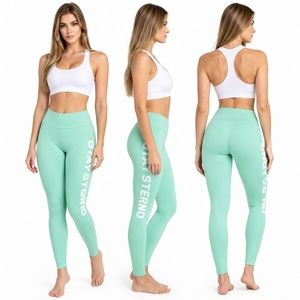 High Waist Printed Yoga Leggings Women Full Length Soft Stretch Legging Side Letter Print Workout Tights <b>Ladies</b> Compression Pant - Product Image 5