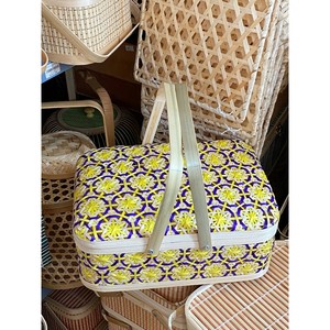 Best Price Bamboo Handwoven <b>Basket</b> <b>Handle</b> Vintage Style Colorful Rectangle Detachable Design Multi-Purpose Gifting Home Decorate - Product Image 2