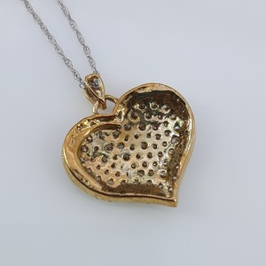 Collier pendentif en forme de cœur avec diamant naturel rond de 1,75 carat, en argent sterling plaqué or, tendance pour femmes, JEWELSPAARK - Product Image 5