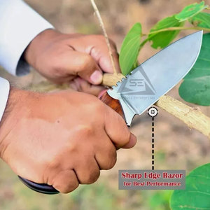 มีดใบตายด้ามไม้คุณภาพสูง DIY ปี 2026 พร้อมใบมีดเหล็กดามัสกัสสแตนเลส รับผลิตตามสั่ง สี ขนาด และดีไซน์ที่ยั่งยืน - Product Image 4