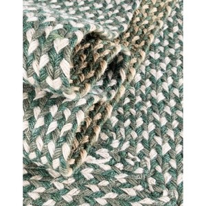 Tapis rectangulaire en jute tressé, style géométrique oriental, avec envers antidérapant en jute, réversible, adapté aux animaux domestiques, à poils ras, pour salon et maison - Product Image 5