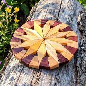 Decorative <b>Wooden</b> <b>Trivet</b> for Hot Dishes Cookware Serving Bowls and Dining Table Accessories At Low Price By AALIYAN IMPEX - Product Image 5