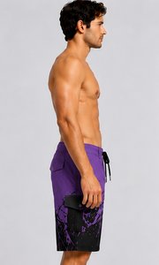 <b>Mens</b> Board Shorts Quick Dry Casual Swim <b>Trunks</b> Drawstring Waist Pockets Flamingo Print Polyester Fabric Custom Logo Beach Surf - Product Image 2