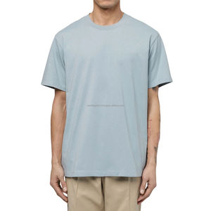 Camiseta de manga corta de gran tamaño para hombre, 100% algodón, alta calidad y transpirable, logotipo personalizado, bienvenida, liso, talla grande, ajuste holgado - Product Image 1