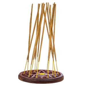 Round Wooden <b>Incense</b> Holder for <b>Incense</b> Sticks and <b>Cones</b> Handmade Ash Catcher Meditation Yoga Home Decor - Product Image 4