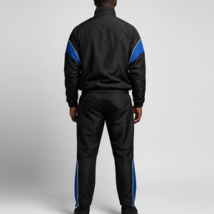 ชุดวอร์มกันลมระบายอากาศสำหรับฤดูหนาว พร้อมแถบตกแต่งด้านข้าง เสื้อแจ็คเก็ตผ้าฝ้ายแบบซิปสั่งทำพิเศษ กางเกงขายาว ชุดเซ็ต 2 ชิ้น พรีเมียม - Product Image 3