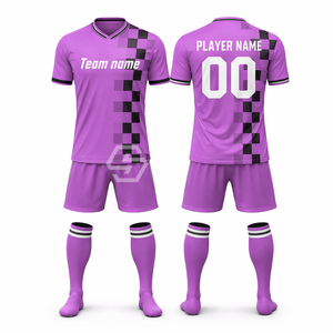 Maillot de football personnalisé par sublimation, col en V, manches courtes, maille respirante à séchage rapide pour numéros d'équipe, adulte unisexe, polyester respirant pour équipe - Product Image 6